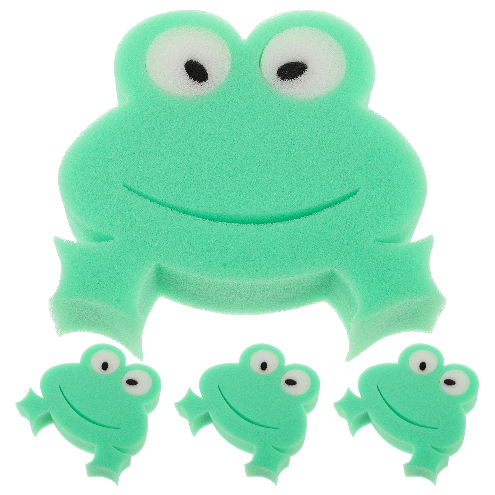 4 قطعة طفل حمام الإسفنج لطيف الضفدع شكل لينة لطيف التقشير دش الغسيل الطفل الرضيع الجسم الأنظف حمام الإسفنج الطفل #4