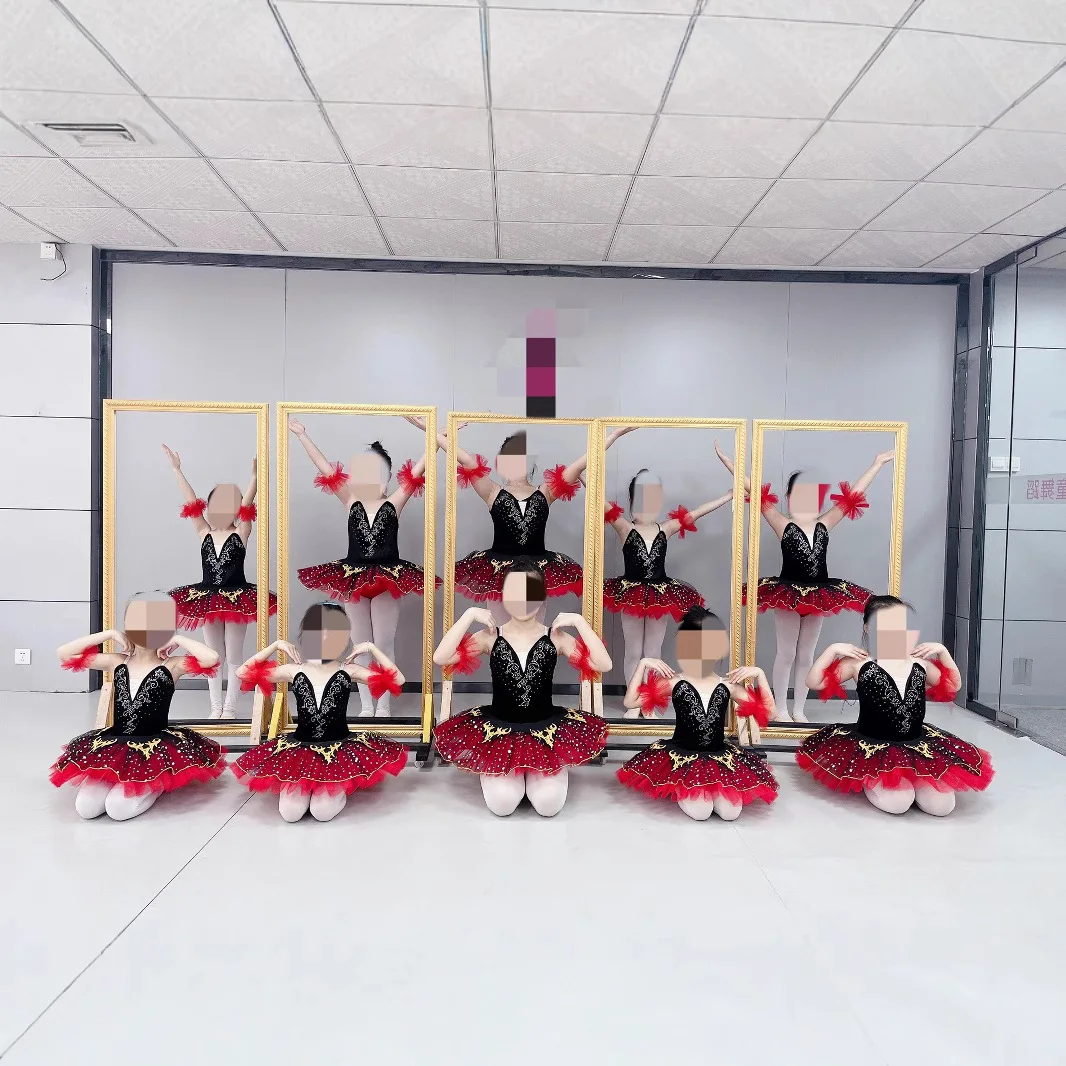 Strój do tańca Letnie sukienki dla dziewczynek Tiulowa spódniczka Sceniczna balerina Ubrania dla dzieci Vestidos Strój księżniczki na przyjęcie Sukienka dla dziewczynki Trykot baletowy