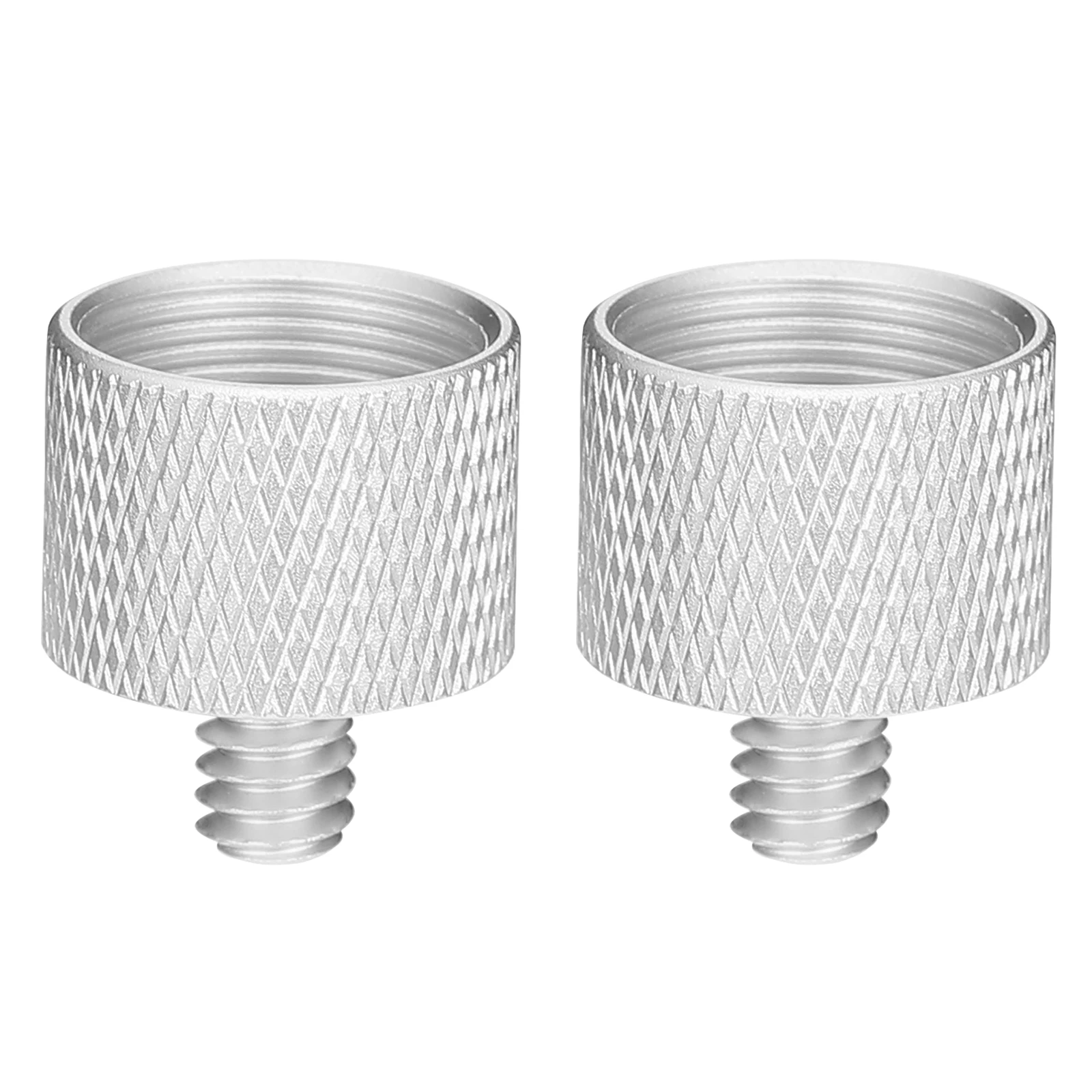 

2pcs Silver 5 8 to 1 4 Microphone Mounting Screw Adapter Durable Precision Stable Easy Manual Assembly Disassembly Mic St