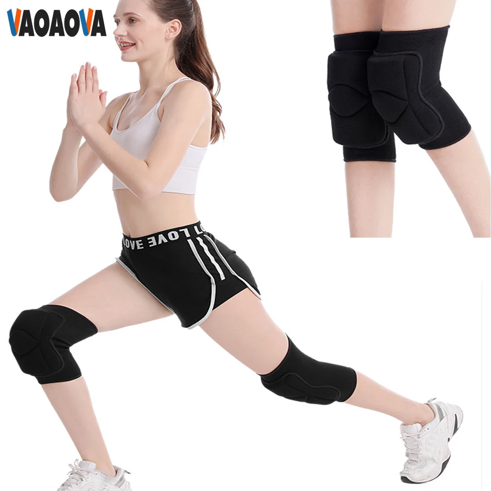 1Pair Non-Slip Knee Brace Soft Kneepads Breathable Compression Sleeve Dance Wrestling Volleyball Basketball Running Football