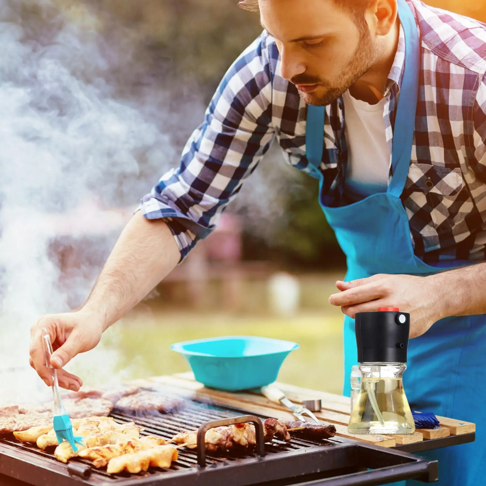 

Oil Dispenser 80ml Vinegar Sprayer Cooking Oil Dispenser For Restaurant Bar BBQ Chef Air Fryer Grill Baking Salad Cooking