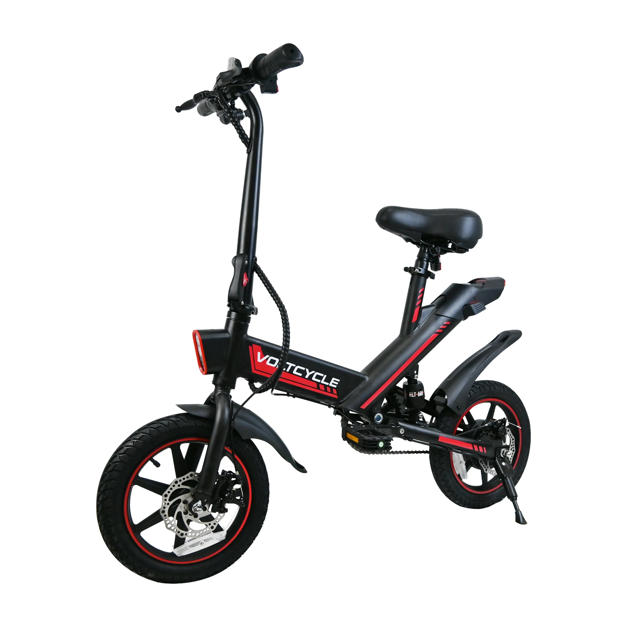 VOLTCYCLE Electric Bicycle 14'' Electric City Bike for Adults and Teenagers Ebike With 18.6MPH Waterproof Folding Electric Bike