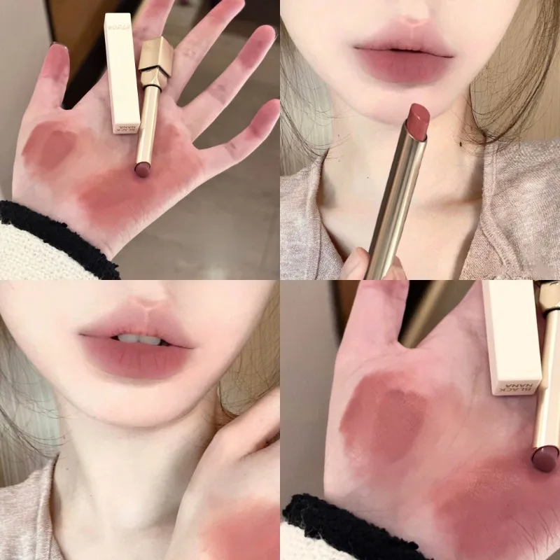 Samt Matte Lip Schlamm Quadratische Röhre Solide Lippenstift Tee Rot Nude Grau Rose Lip Gloss Natürliche Antihaft Tasse Frauen lip Glasur Kosmetik