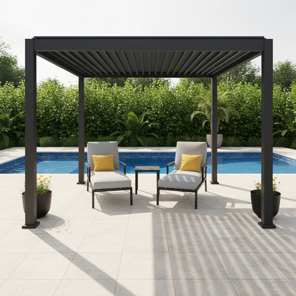 Factory Custom Made 6063 T5 Aluminum Alloy Pavilion Value for Money High End Gazebo Strong Wind Resistant Open Air Pergola
