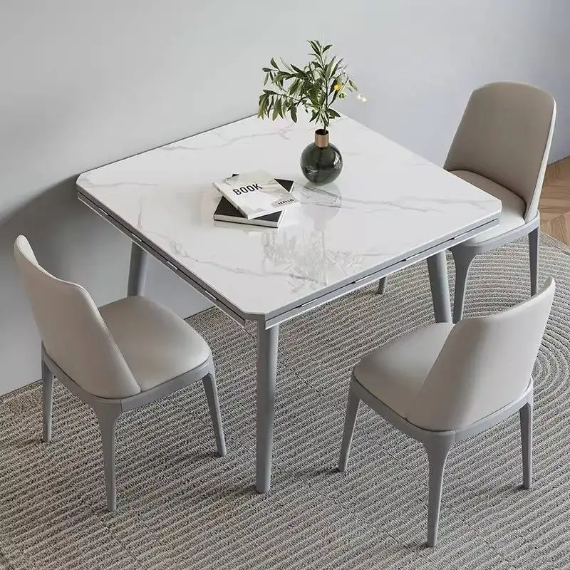 

Nordic Style Modern Dining Table Center Extendable Restaurant Foldable Dining Table Kitchen Marble Tavoli Da Pranzo Furniture