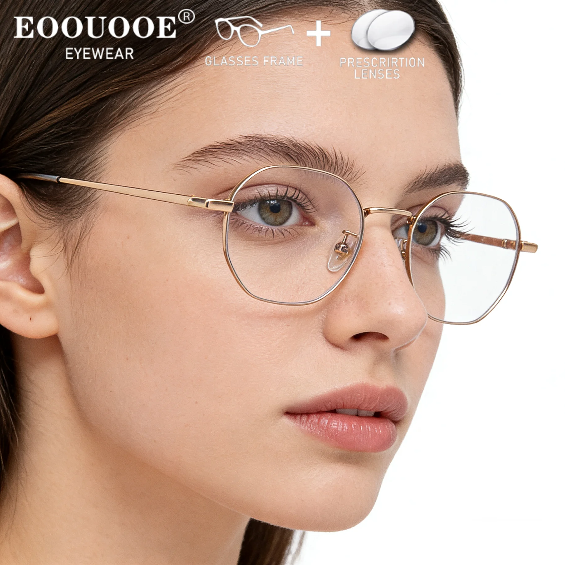 

Girl Women's Optical Glasses Myopia Hyperopia Prescription Lenses Distance Single Vision Reading Correct Eyewear Anti Blue Light