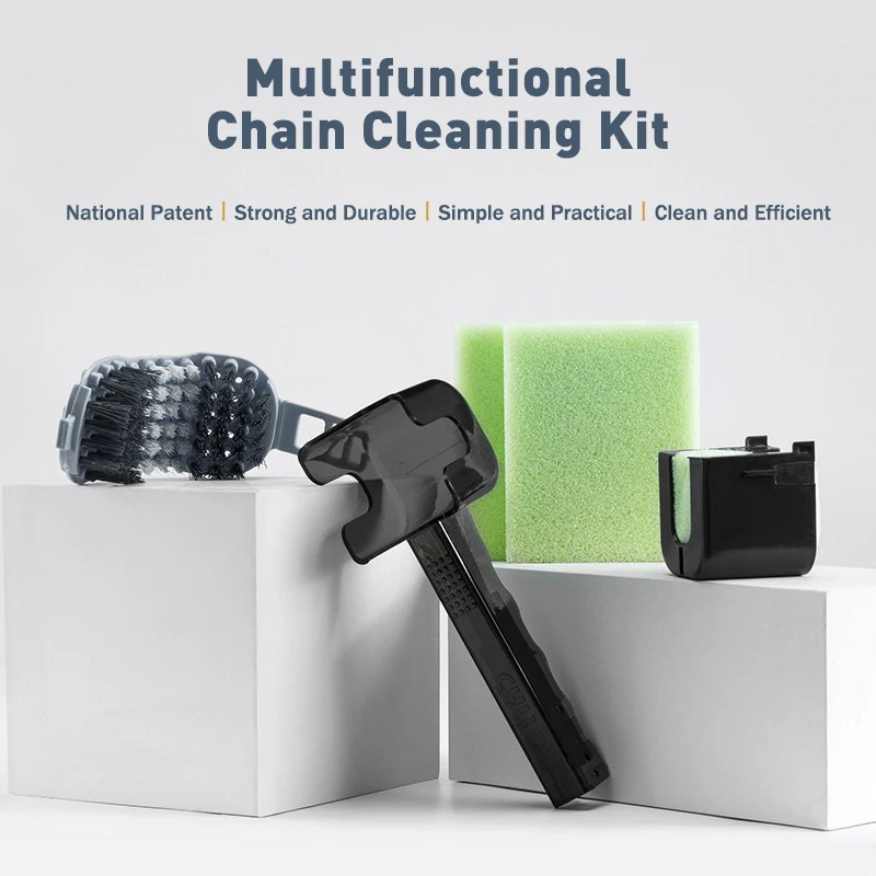 Cylion Bicycle Chain Clean Brush Portable Motorcycle Bike Chain Gear Grunge Brush Cleaner Scrubber Tool Cycling Washer Clean Kit