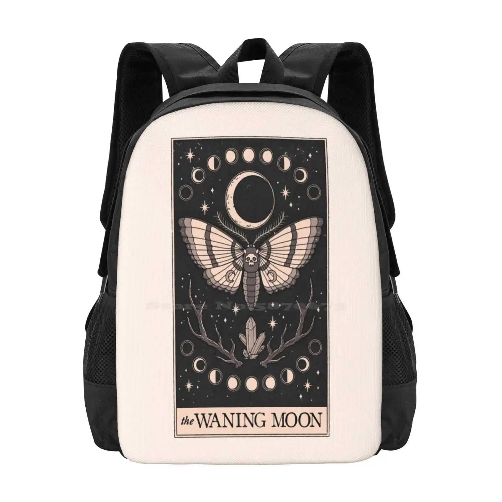 The Waning Moon Hot Sale Backpack Fashion Bags Magical Spell New Age Witchcraft Witches Yoga Pop Culture Typography Mystical