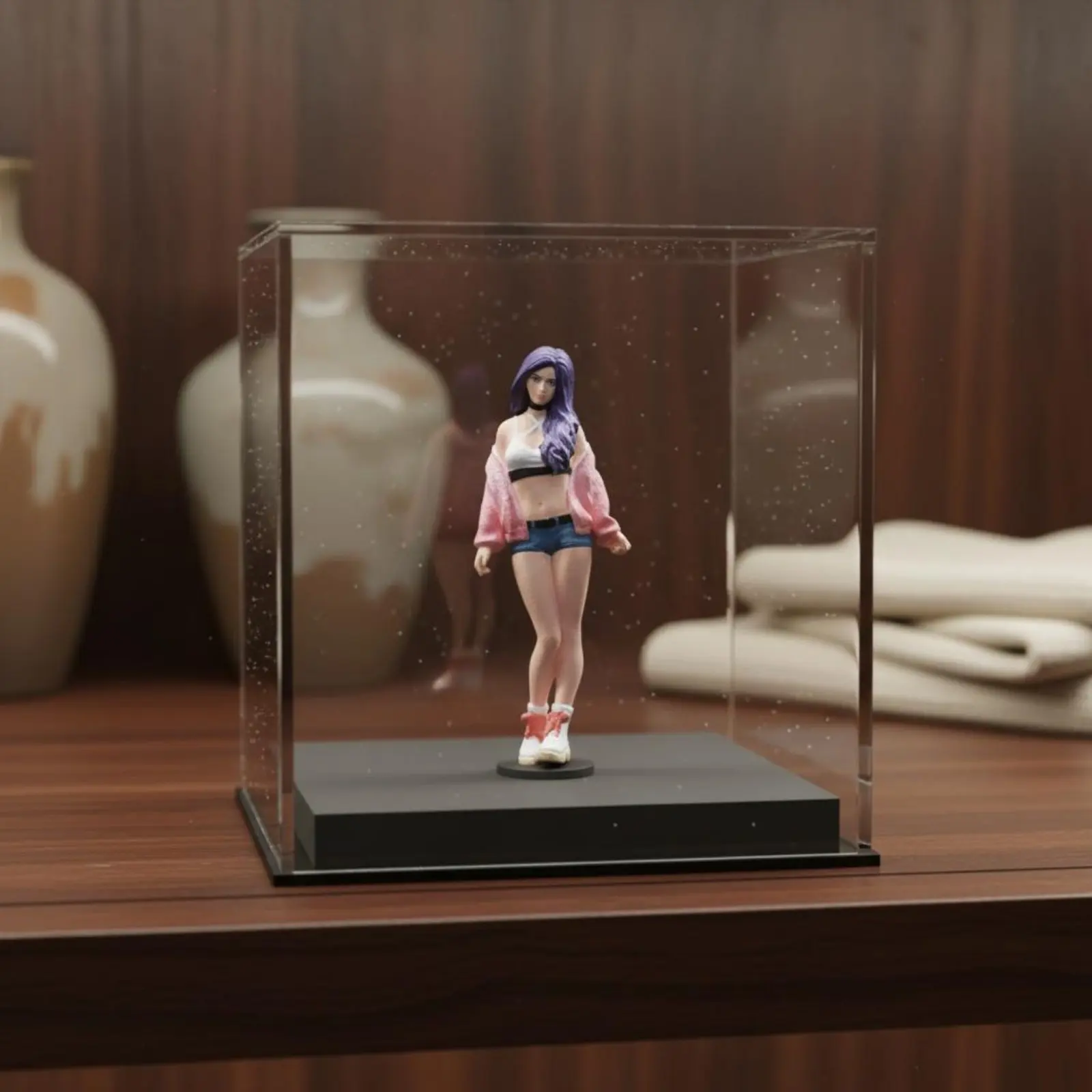 

Street Photo Girl Figurines Detailed Paint Resin Mini People Tiny Resin Figures Display Decoration Painted Scale Figures