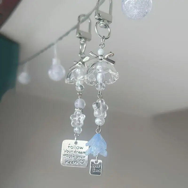 Exquisite Backpack Decoration Accessories Gifts Sweet Christmas Tree Drift Bottle Four-leaf Clover Pendant Phone Strap Keychain 