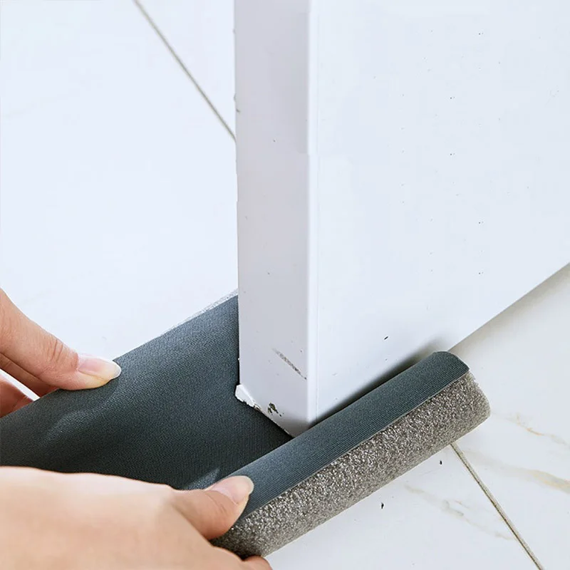 1/2 قطعة رمادي أبيض أسود فجوة الباب ختم الشريط نافذة عزل الصوت منع الرياح التعلم عزل الصوت حجب الفجوات #4