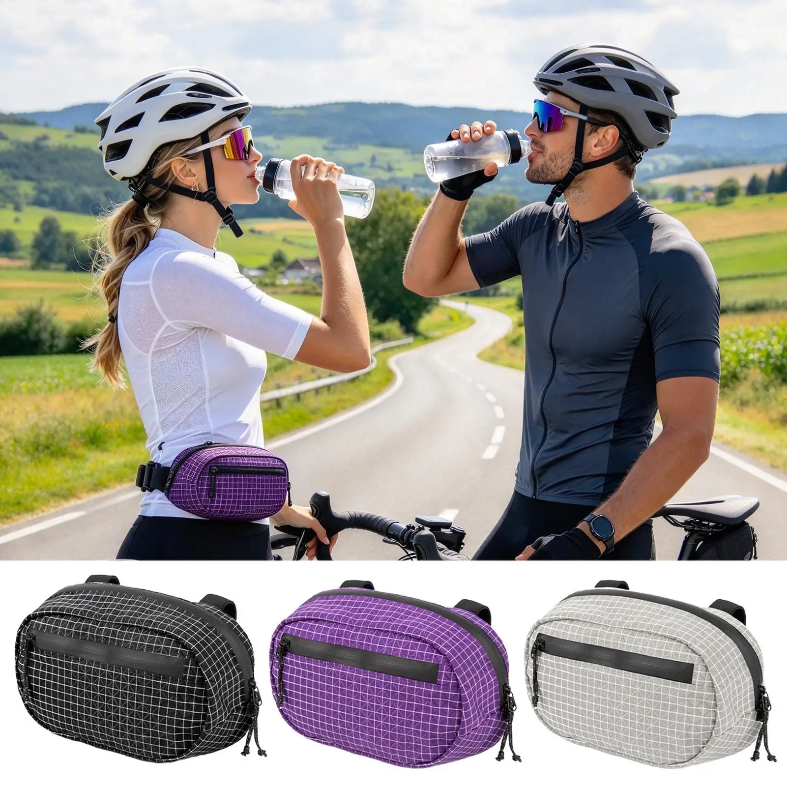 Hiking Hip Pack Waterproof Large Capacity Outdoor Organizer Fanny Pack Phone Pocket for Fishing Cycling Travel Adventure Running