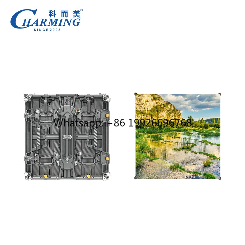 CH Series P2.604 P2.976 P3.91 Outdoor LED Module 500x500mm Die-Cast Aluminum Alloy Cabinet Rear