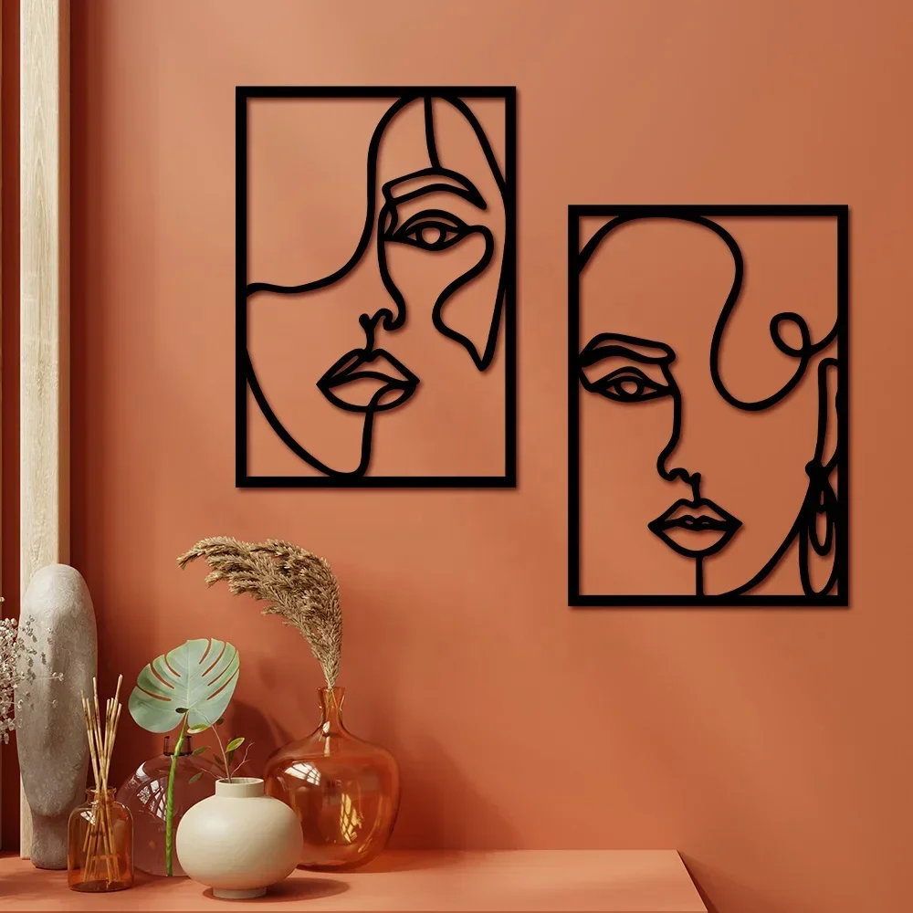 

New Arrival Putuo Decor 3D Black Wood Line Painting Art Bedroom Living Room Minimalist Home Decor Wooden Wall Art