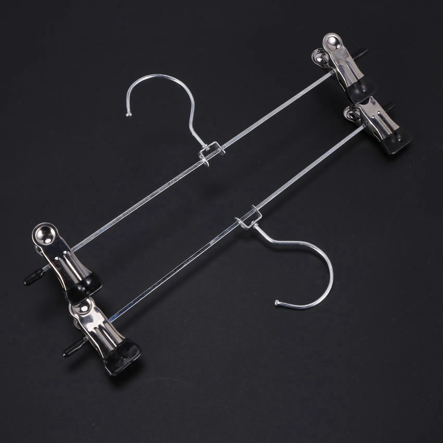 Pant Hangers Skirt Hangers With Clips 40 Pack Metal Trouser Clip Hangers For Space Saving, Ultra Thin Rust Resistant