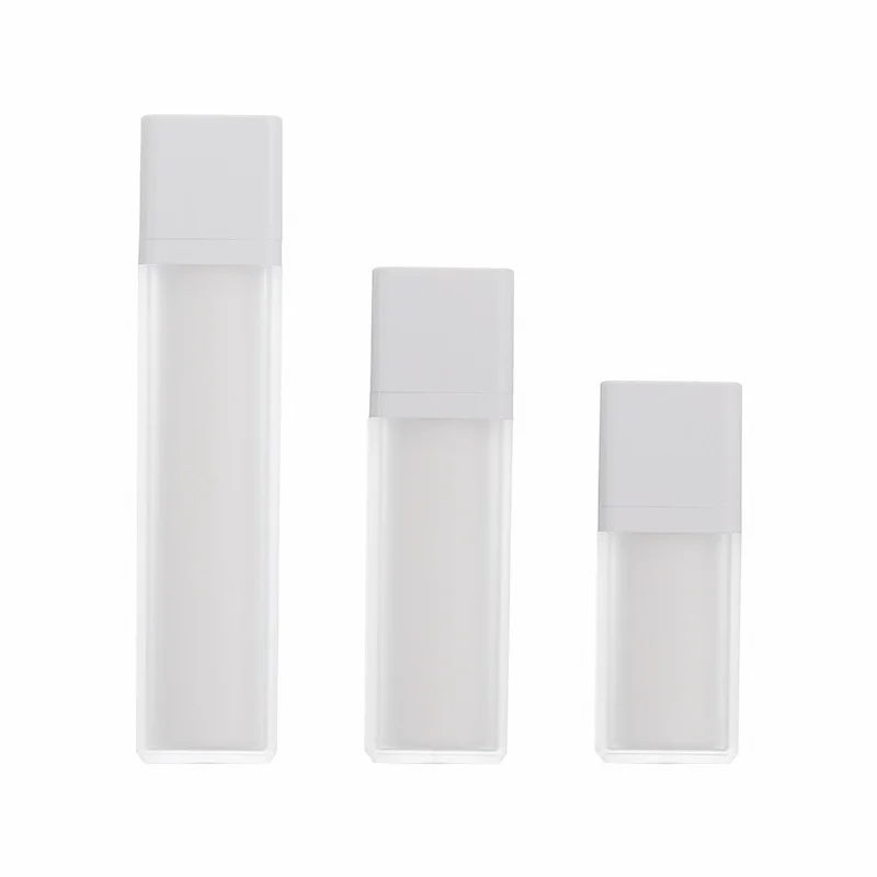 

10Pcs Airless Pump Bottle Frosted Skincare 15ML 30ML 50ML Cosmetic Container Refillable Empty Plastic Emulsion Lotion Bottles