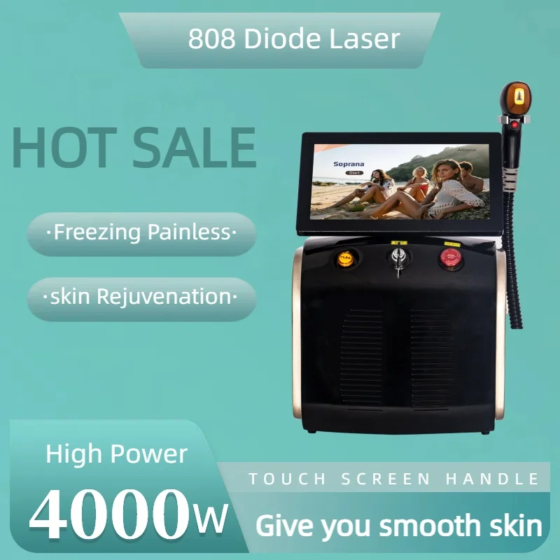 

Portable 755 8081064 nm Diode Laser Hair Removal Machine 3 Wavelength Ice Safe Painless Permanent Alexandrite Beauty For women