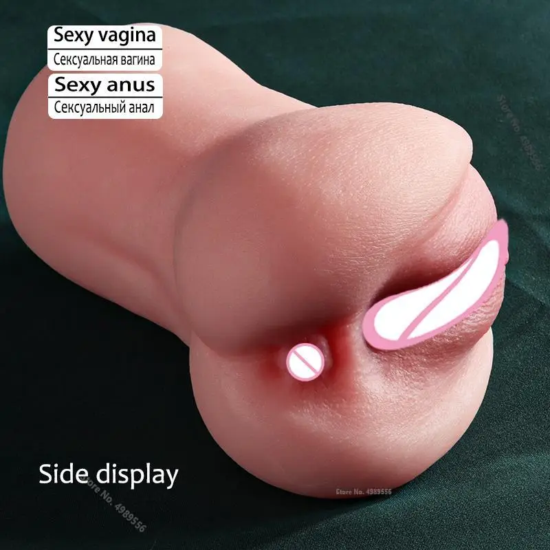 Sex Toys For Men Soft Silicone Adult Supplies Real Pussy Pocket Pusssy Anus Fake Vagina¨sex Toy 2 In 1 Male Masturbator Man Can