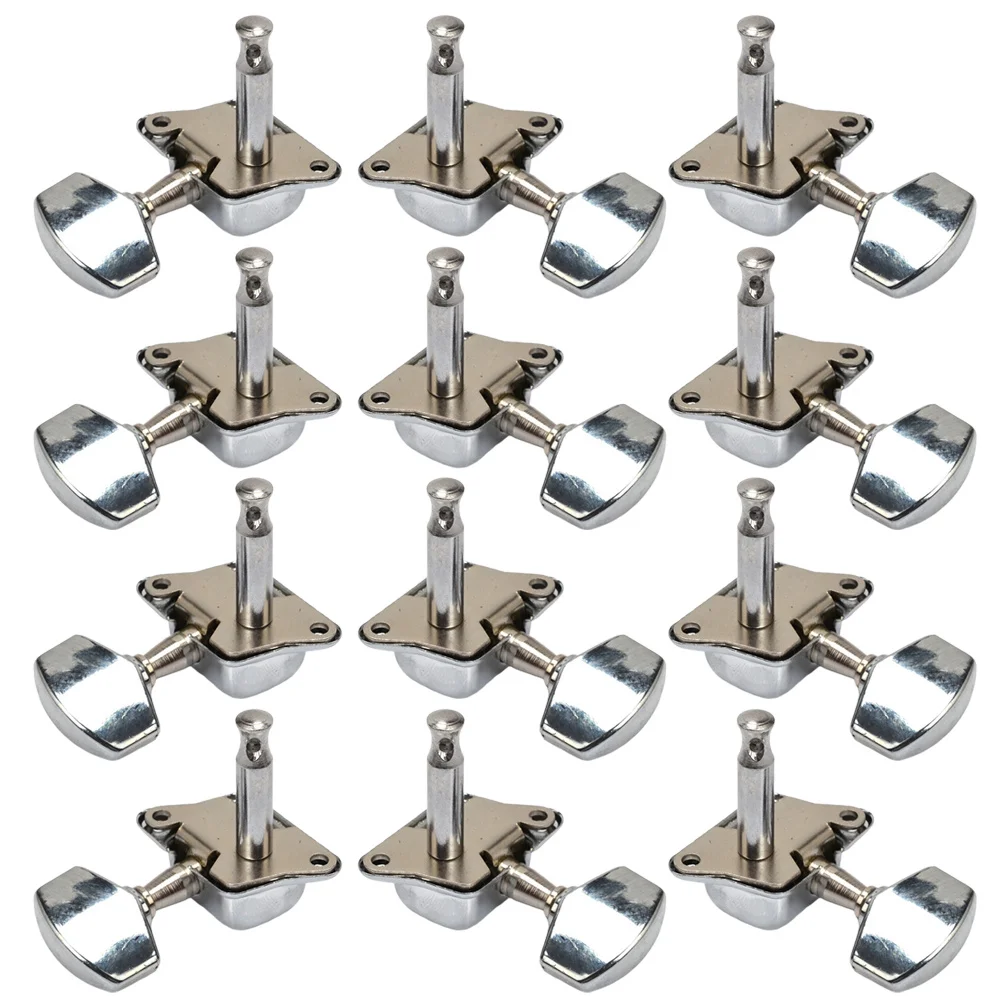 

12Pcs Guitar String Button Metal Semi-Closed Tailpiece Durable Parts for Acoustic Electric Folk Guitars Guitar String Button