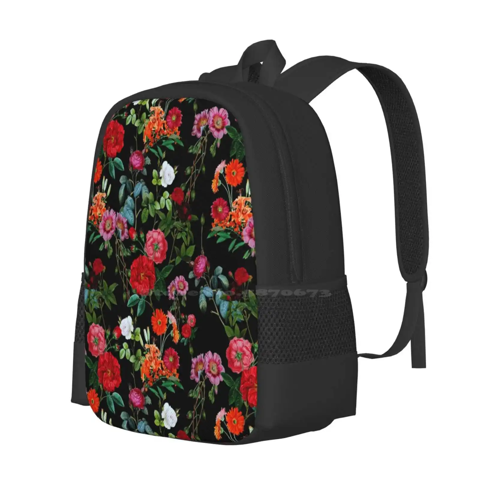 Botanical Pattern 3D Print Design Backpack Student Bag Botanical Leaves Tropcial