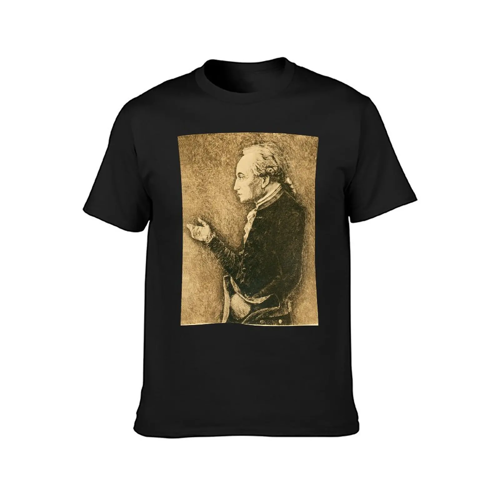 Immanuel Kant.. profile portrait T-Shirt boys whites Short sleeve tee Aesthetic clothing t shirts for men