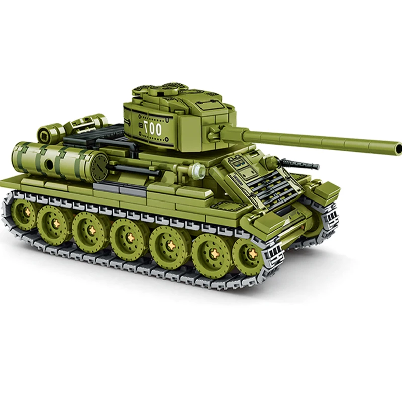 Nouveau WW2 réservoirs militaires blocs de construction T-34 99 bataille principale modèle de voiture blindée figurines de soldats briques jouets éducatifs cadeau