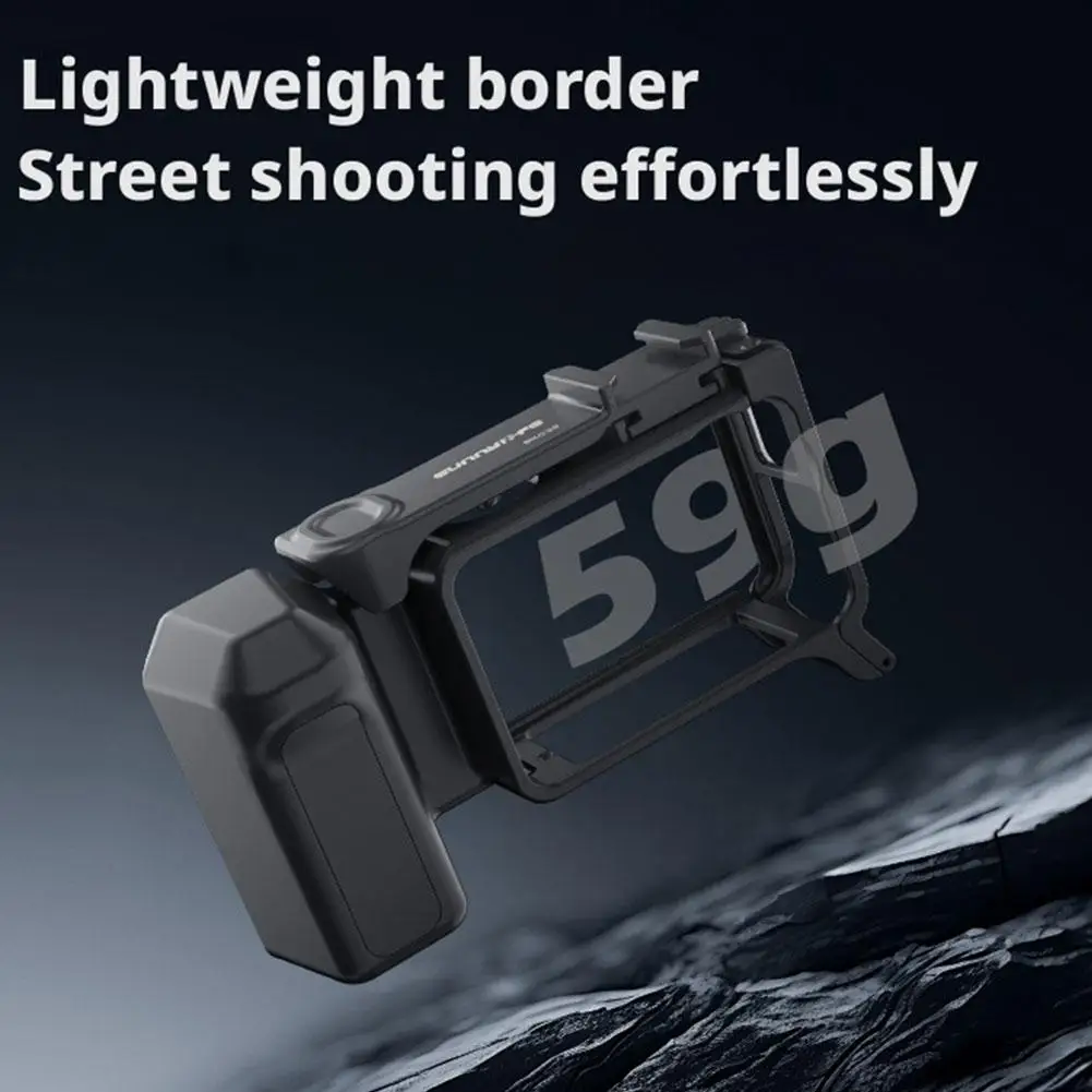 ل DJI OSMO Action 5 Pro/4/3 مقبض التصوير في الشوارع الإفراج السريع قفص أرنب الشارع اطلاق النار قبضة الإطار واقية
