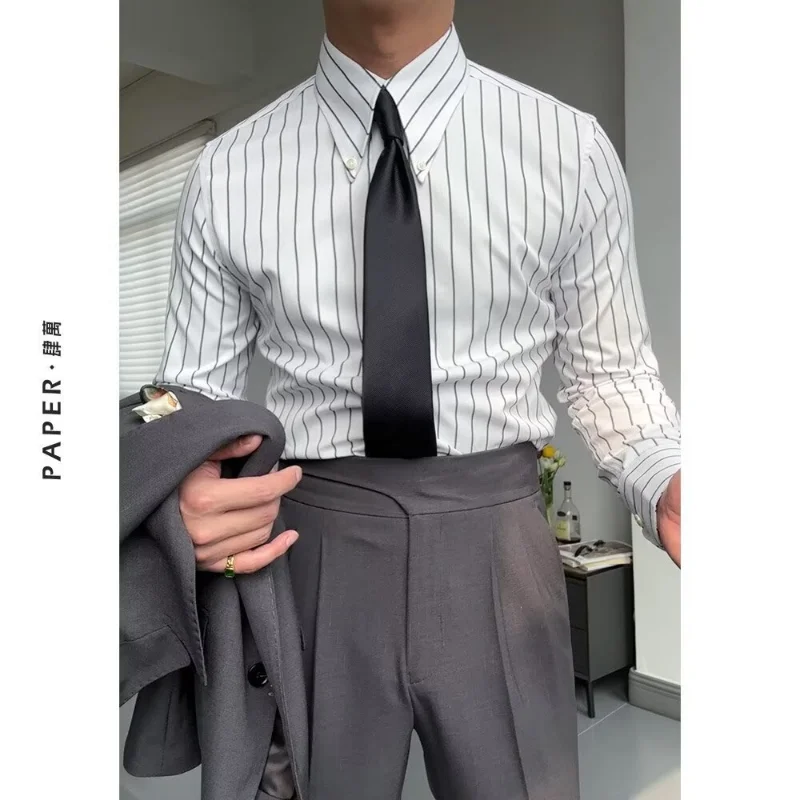 남성용 긴 소매 셔츠 루즈핏 캐주얼 여름 탑
