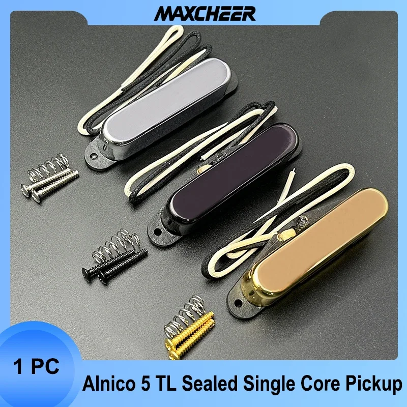 

Alnico 5 однокатушечный Пикап для электрогитары, пикап Alnico V, магнитная пластина из волокна, Шпульный стержень для TL гитары, хром/золото/черный