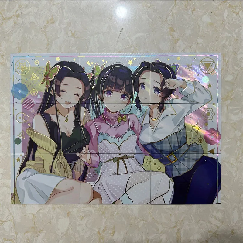 Anime Demon Slayer Puzzles Cards Kochou Shinobu Agatsuma Zenitsu Collection Cards Christmas Birthday Gifts Children's Toys