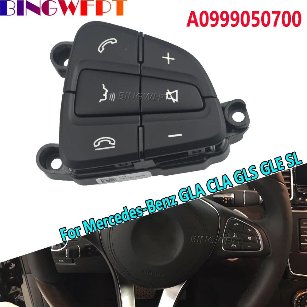 

A0999050600 A0999050700 For Mercedes-Benz GLA CLA GLS GLE SL Car Multimedia Volume Phone Multifunctional Steering Wheel Button