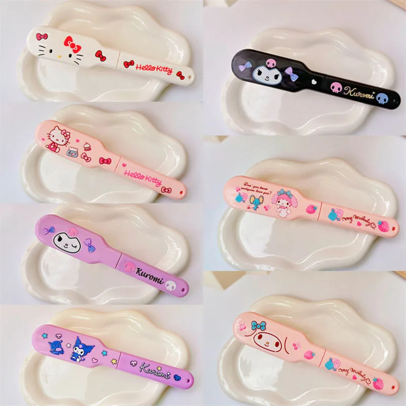 

Sanrio Fashion Hello Kitty Cinnamoroll Hand-held Mini Massage Airbag Comb Cartoon Kuromi Kawaii Cartoon Girl Portable Comb Gift