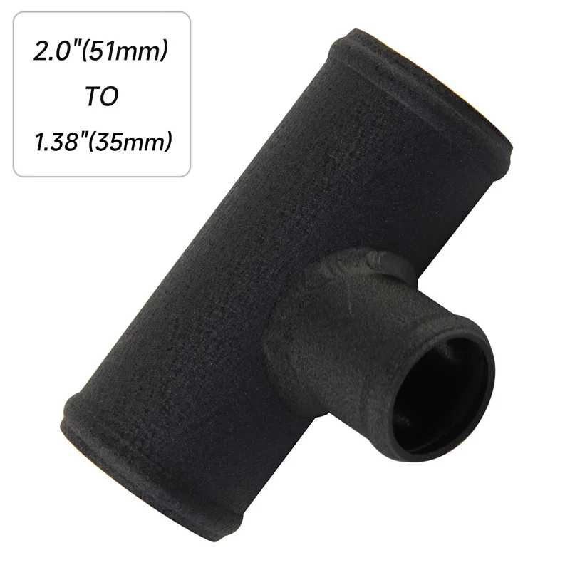 

2'' 51mm Blow Off Valve Adapter T-Pipe Shape Tube for 35mm ID BOV Aluminum