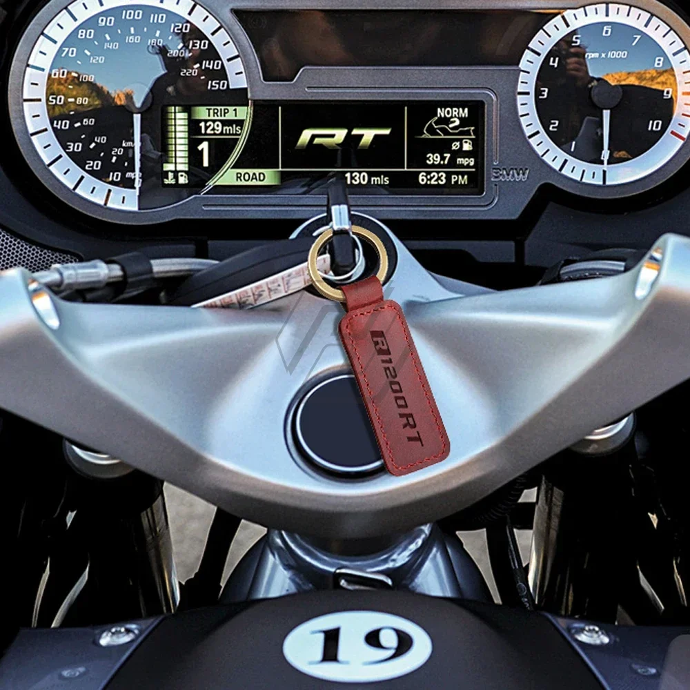 Applicable to Motorcycle Cowhide Keychain Key Ring for BMW Motorrad R1200RT R1200 RT