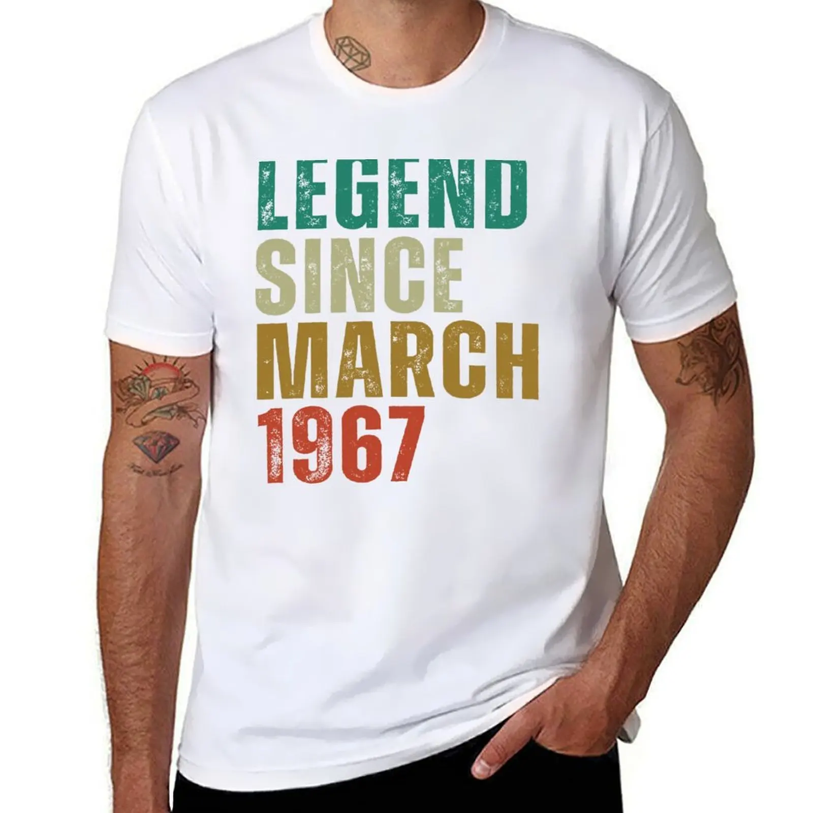 

Legend Since March 1967 Awesome Retro Vintage Birthday Years Old Gift T-Shirt man t shirt summer man t shirts for men T-Shirt