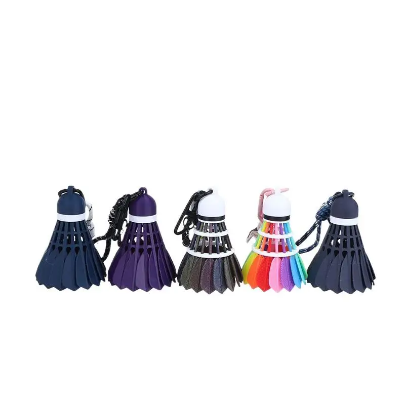 1 Stück Kreativer Bunter Badminton-Schlüsselanhänger, Schreibtisch-Dekoration, Rucksack-Anhänger, Sportgeschenk, Souvenir für Kinder und Erwachsene – Detail 9