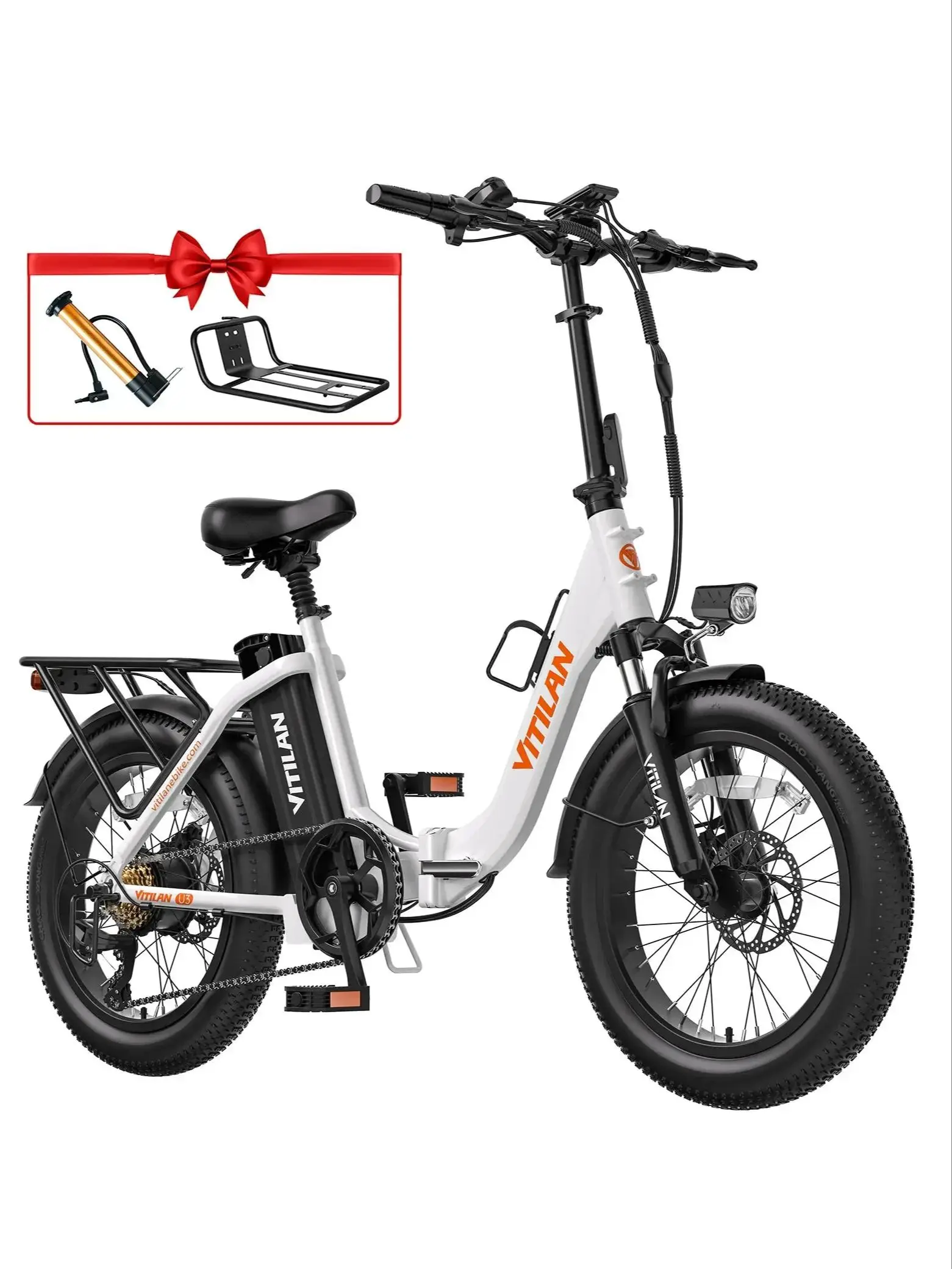 AliExpress Vitilan U3 Electric Bicycle 750W Motor Adult Folding Mountain Electric Bike 48V13AH Battery 20 Inch Fat Tire off-road E-Bike