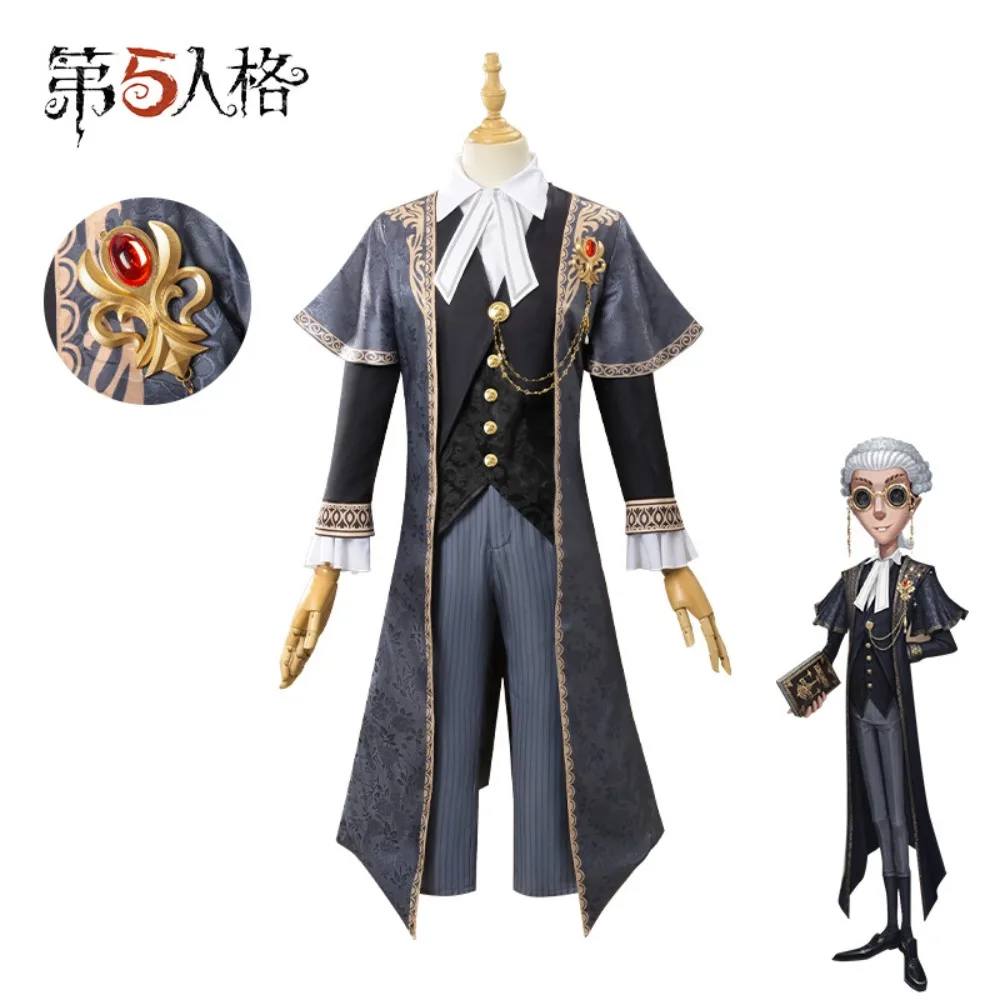 

Identity V Lawyer Weight of Justice Cosplay Set Full Costume Handsome Adult Men Game Halloween Carnival Comic Con Party Outfit