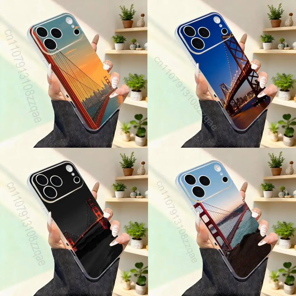 

Golden Bridge San Franciscos For iPhone 11,12,13,14,15,16,17,Pro,Max,Plus,Mini,SE4,E Phone Case Magnetic For Magsafe Wireless
