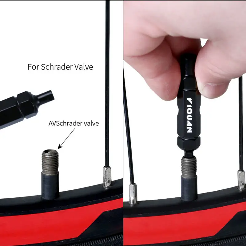 로드 바이크 샵 도구, 리스크 자전거 튜브 타이어 프레스타 익스텐더 밸브 분해용, 슈레더 호환 자전거 도구