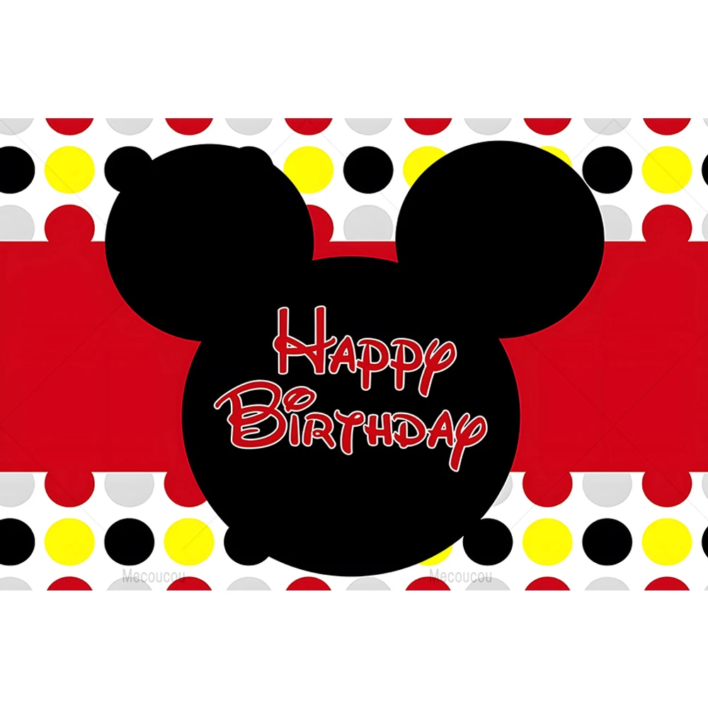 Disney Mickey Christmas Minnie Backdrop Boys and Girls Friends Background Mickey Mouse Kids Birthday Party Customize