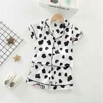 Cow Print Kids Pajama Set 1