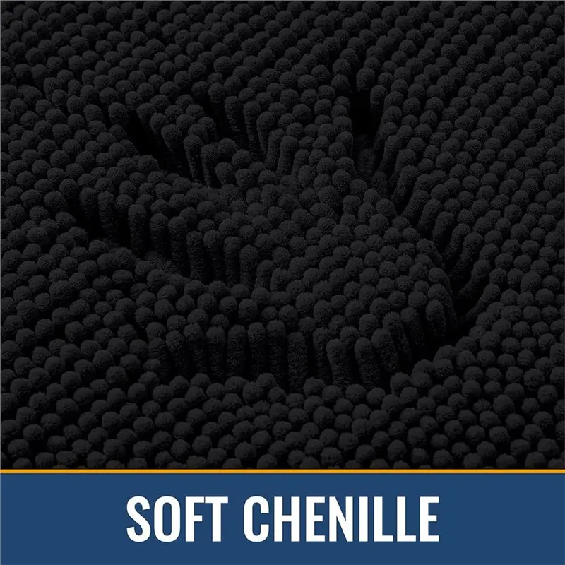 【FLASH DEAL】Extra Soft, Absorbent U Shaped Chenille Contour Bath Rugs 40X50- Non-Slip, Machine Washable