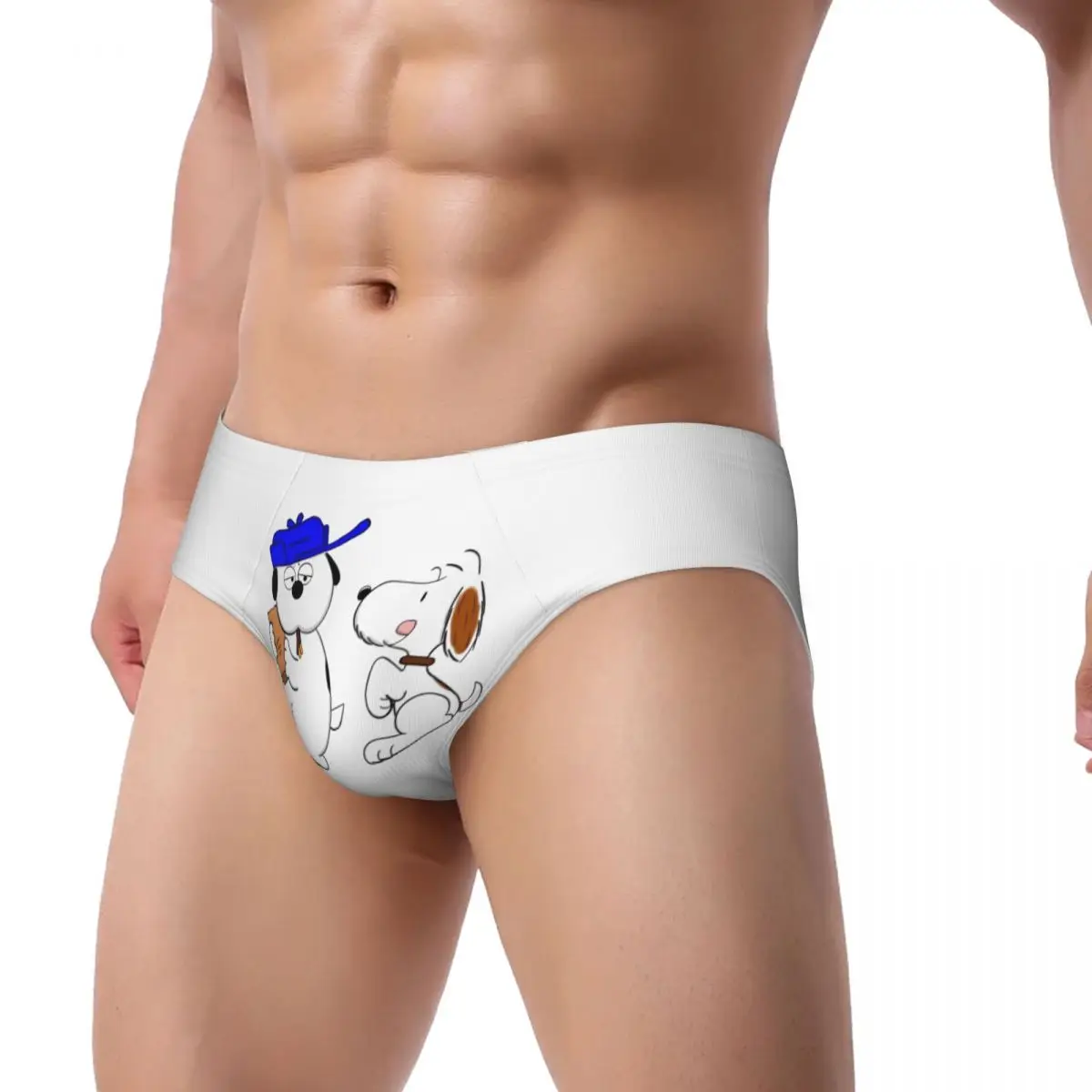 Custom S-Snoopys And Olaf Briefs Underwear Mens Comfortable Stretch Panties