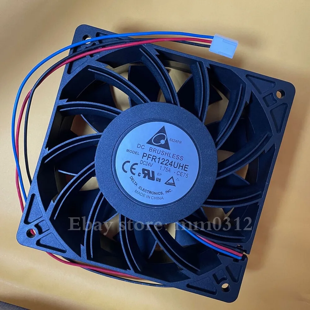 For Delta PFR1224UHE-CE75 12038 24V 1.75A 3-wire gale volume cooling fan