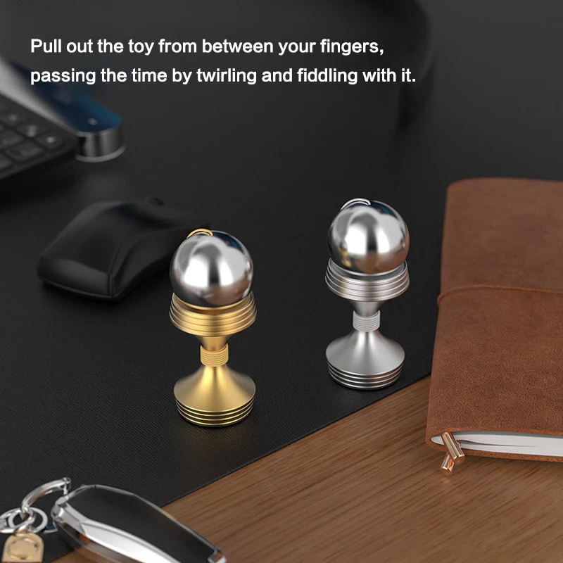 쿨 트릭 볼 센서리 메탈 핑거 스피너 손가락 훈련 스피너 기술 훈련 손-눈 협응 EDC 피젯 토이 선물