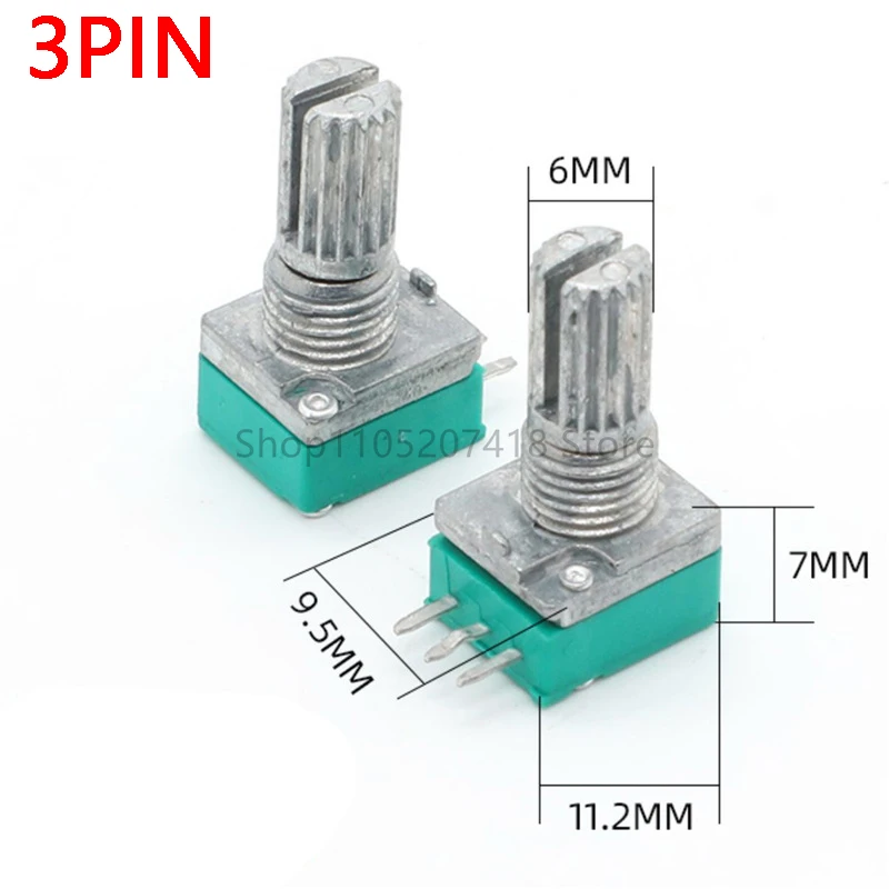 20pcs RV097 RK097 5K 10K 20K 50K 100K 500K 3pin 5pin 6pin 8pin Shaft 15mm Audio Amplifier Sealed Potentiometer RV097NS RK097NS