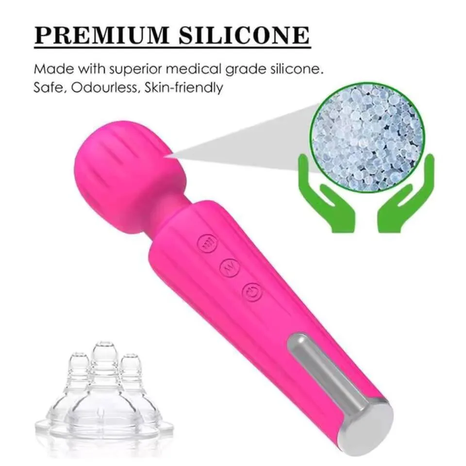 Mini Honey Bean Women's Electric Massager 10-speed G-point Masturbator Customizable AV Stick Adult Sex Products view 6