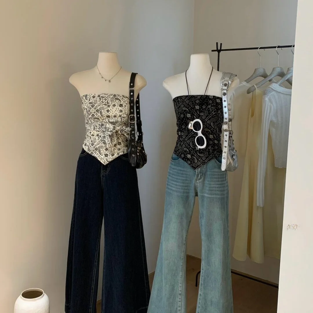 

Spicy Girl Print Svel Bandeau Tank Top Women Summer Outdoor Wear New Small Design ort Sle Top Polyester Fiber