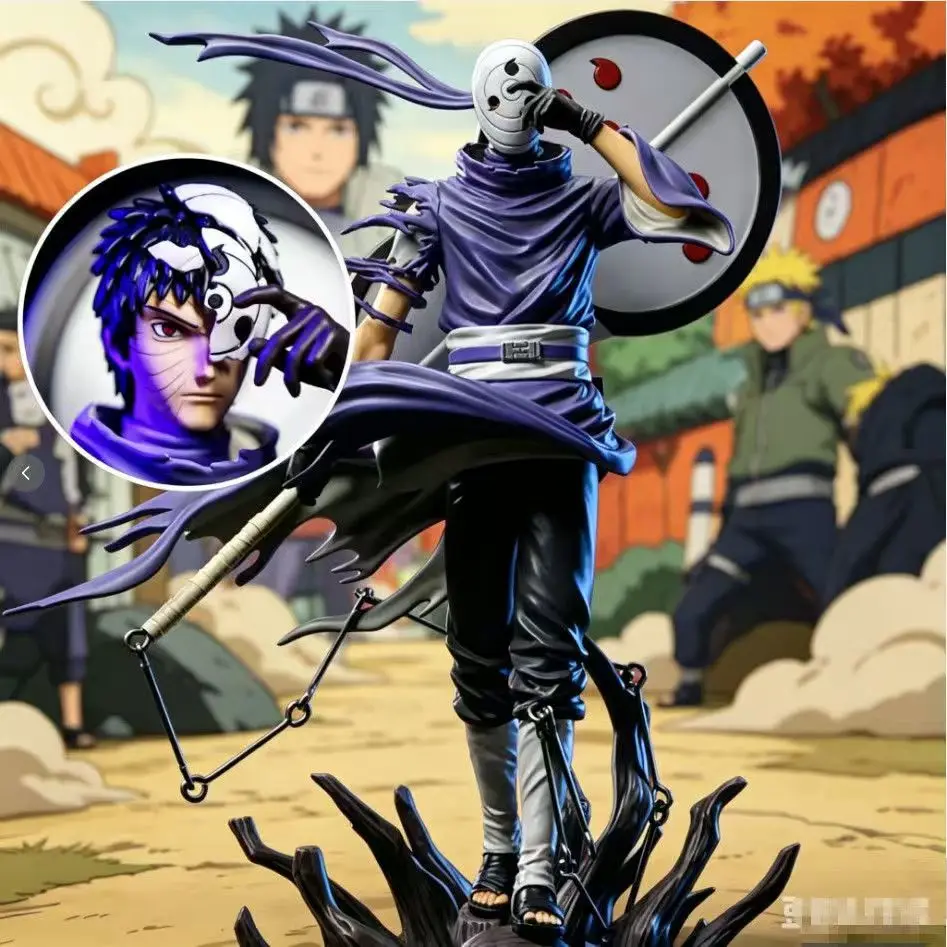 Naruto Dix ans de persévérance avec Earth Uchiha, figurine d'anime interchangeable à double tête, modèle d'ornement, jouets de mode Y2K